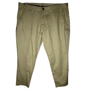 Fabletics Men's The High Side Chino Slim Fit Khaki Tan Pants 38x30 Stretch WF